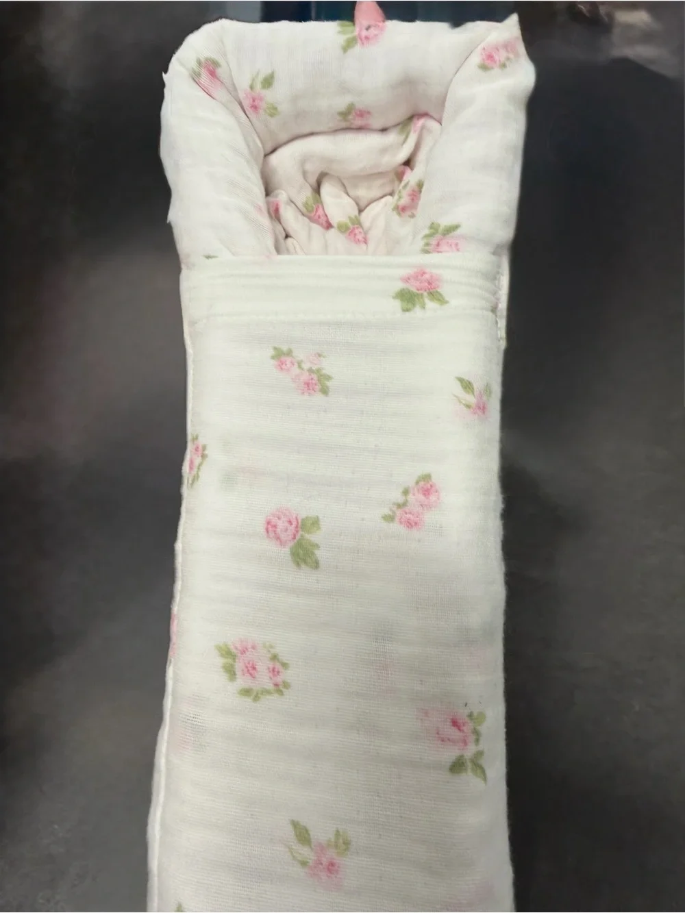 Shabby Chic Pink 3 PC King Gauze Duvet Set Pink Rose with Ruffles ~ Matching Bag - Picture 3 of 16
